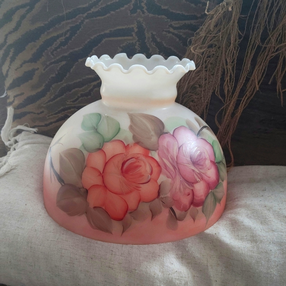 ☆Hand Painted Antique Rose Lamp Shade